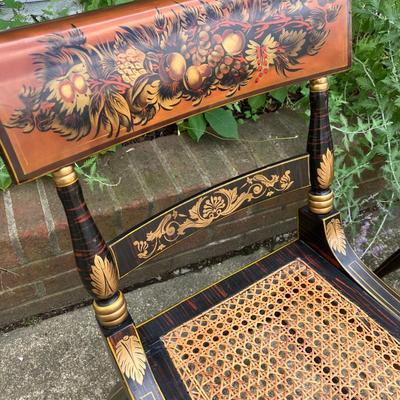 PAIR OF GILDED AND EBONIZED BALTIMORE FANCY CHAIRS