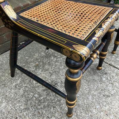 PAIR OF GILDED AND EBONIZED BALTIMORE FANCY CHAIRS