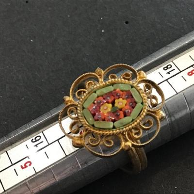 Italy Vintage Micro mosaic open Back