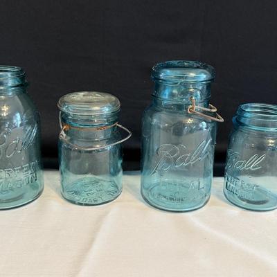 Blue Ball Mason Jars