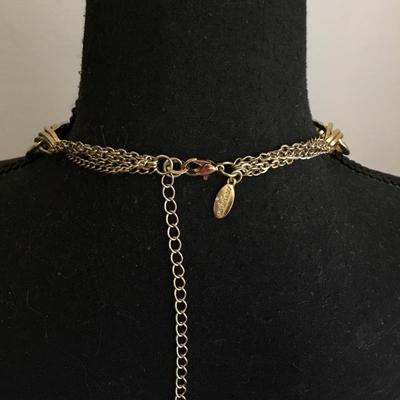 Beautiful vintage, Ann Taylor gold toned statement, necklace
