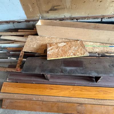 Pile of wood, pvc, pipes