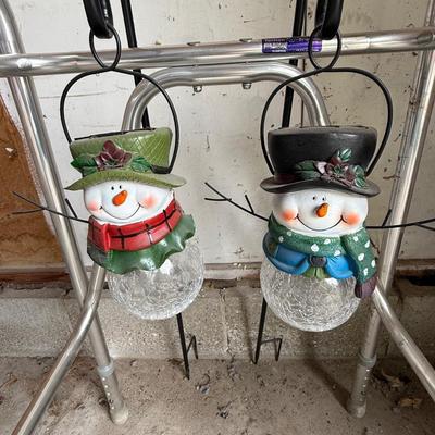 Walker, Sheppard hook with snowman
