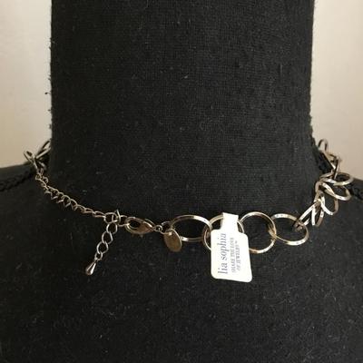 Beautiful gunmetal, gray, Lia Sophia necklace