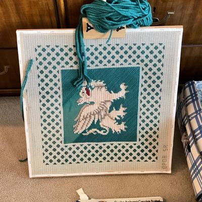 707 Large Lot of Needlepoint & Needlepoint Supplies