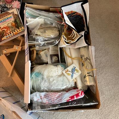 707 Large Lot of Needlepoint & Needlepoint Supplies
