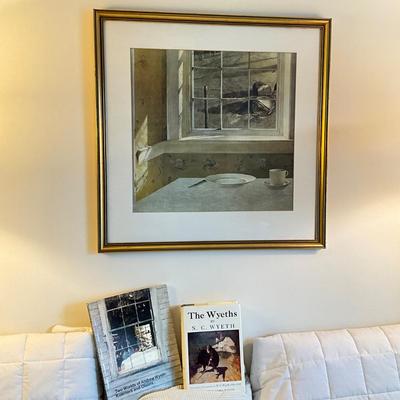 715 Andrew Wyeth Framed Print with 2 Wyeth Books