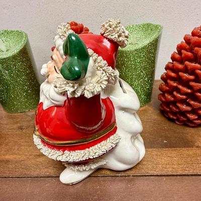 Sale Photo Thumbnail #77: Santa is in good condition and so are the candles and flameless candles