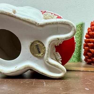 Sale Photo Thumbnail #74: Santa is in good condition and so are the candles and flameless candles