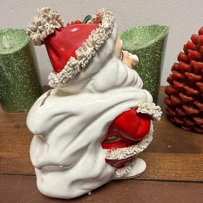 Sale Photo Thumbnail #75: Santa is in good condition and so are the candles and flameless candles