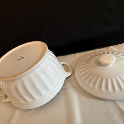 Glass serving bowls, plus