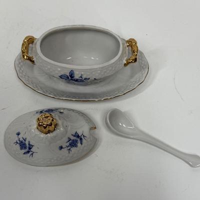 Sale Photo Thumbnail #100: In good used condition, there is minor chips on toothpick holder.