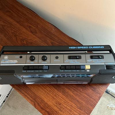 720 General Electric Stereo Radio Dual Cassette Recorder