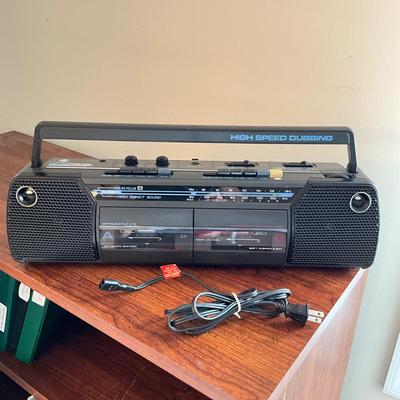 720 General Electric Stereo Radio Dual Cassette Recorder