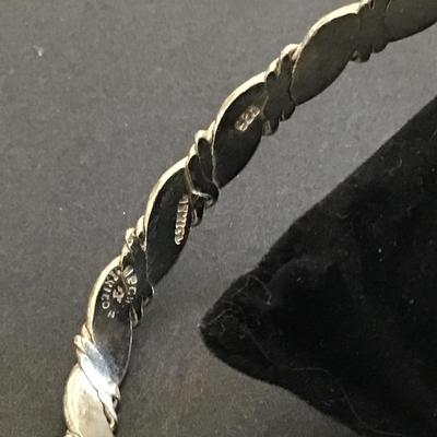 Vintage Sterling Bangle Marked
