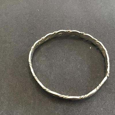 Vintage Sterling Bangle Marked