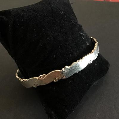 Vintage Sterling Bangle Marked