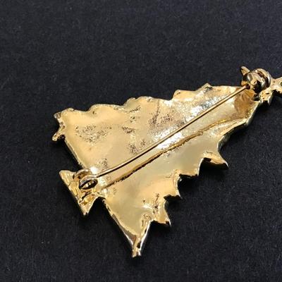Enamel Holiday Christmas Brooch