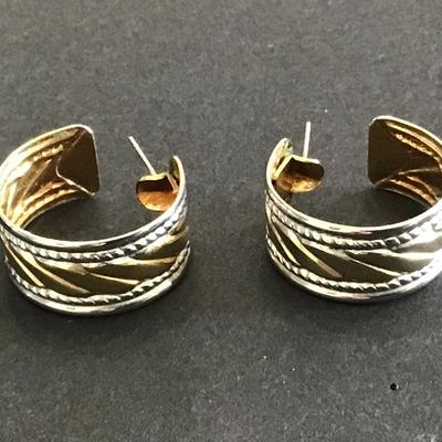 Silver and Gold Tone Earrings