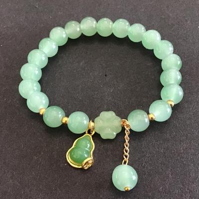 Ethnic Green Glass/ Stone Bracelet