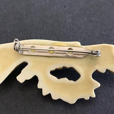 Wheat sheaf Celluloid Antique Brooch