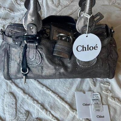 Limited Edition Silver Lizard Chloe Paddington Bag