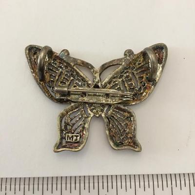Beautiful MJ Gold and silver, toned butterfly brooch