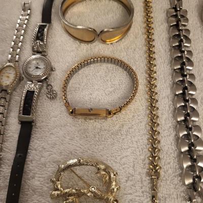 OMEGA DEVILLE WATCH, 2 MONET BRACELETS, GRUEN AND PREMIER WATCHES