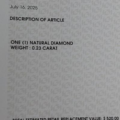 IGI CERTIFIED . 23CTS Natural Diamond
