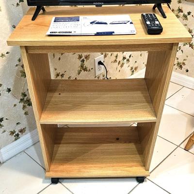 Insignia 19 Inch TV with Wood Cart