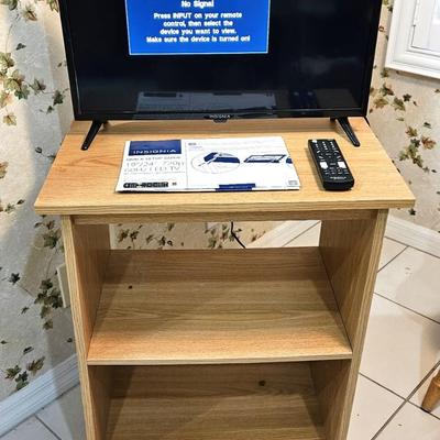 Insignia 19 Inch TV with Wood Cart