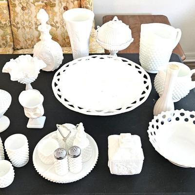 Milk Glass Lot