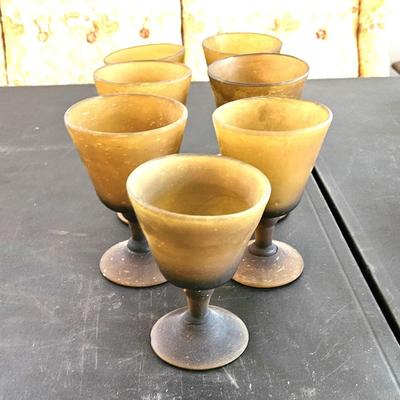 7 Vintage Horn Goblet