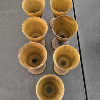7 Vintage Horn Goblet
