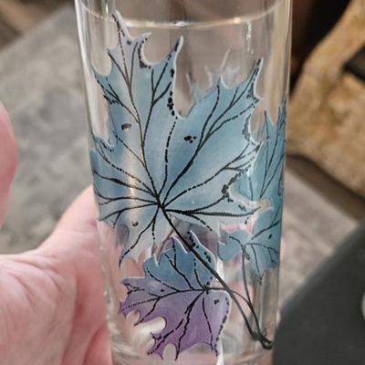 Mid Century Libbey Cups With Maple Leaf Design