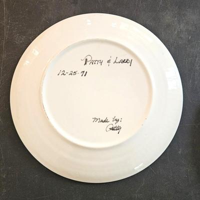 Mid Century Felt Art Plate Set