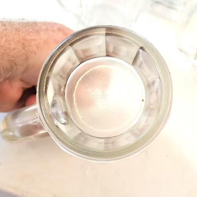 5 Clear Glass Beer Steins