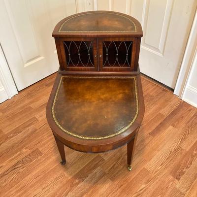 LOT 77: Wooden Side / End Tables - Dixie Side 2 Drawer with 2-Tiered Drum Style