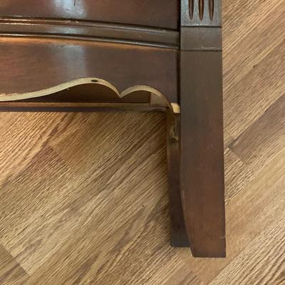 LOT 77: Wooden Side / End Tables - Dixie Side 2 Drawer with 2-Tiered Drum Style