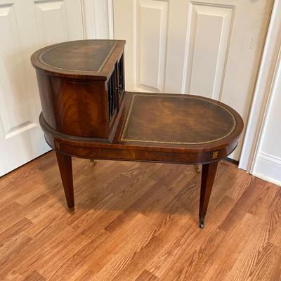 LOT 77: Wooden Side / End Tables - Dixie Side 2 Drawer with 2-Tiered Drum Style