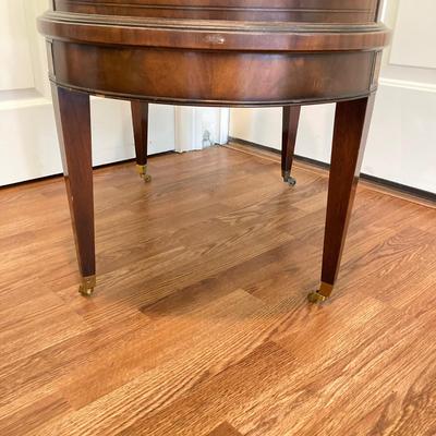 LOT 77: Wooden Side / End Tables - Dixie Side 2 Drawer with 2-Tiered Drum Style