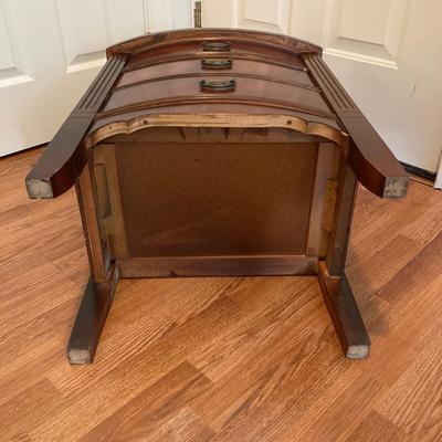 LOT 77: Wooden Side / End Tables - Dixie Side 2 Drawer with 2-Tiered Drum Style
