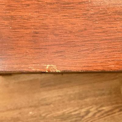 LOT 77: Wooden Side / End Tables - Dixie Side 2 Drawer with 2-Tiered Drum Style
