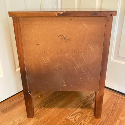 LOT 77: Wooden Side / End Tables - Dixie Side 2 Drawer with 2-Tiered Drum Style