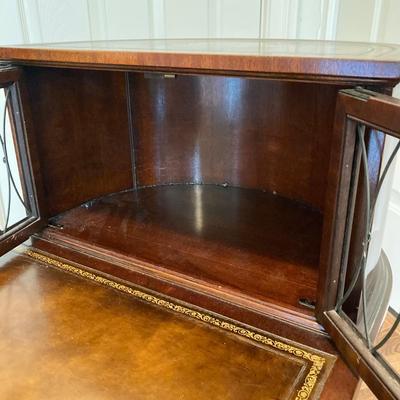 LOT 77: Wooden Side / End Tables - Dixie Side 2 Drawer with 2-Tiered Drum Style