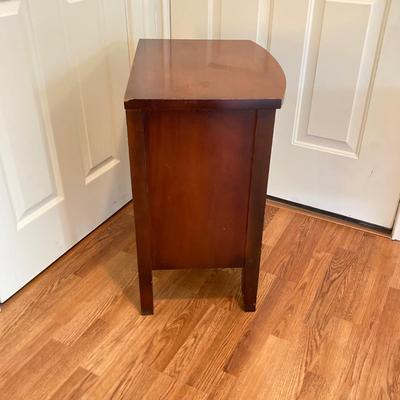 LOT 77: Wooden Side / End Tables - Dixie Side 2 Drawer with 2-Tiered Drum Style