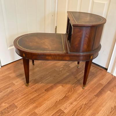 LOT 77: Wooden Side / End Tables - Dixie Side 2 Drawer with 2-Tiered Drum Style