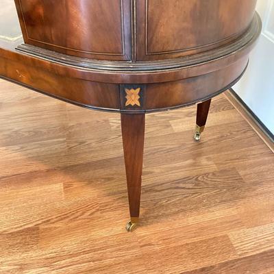LOT 77: Wooden Side / End Tables - Dixie Side 2 Drawer with 2-Tiered Drum Style