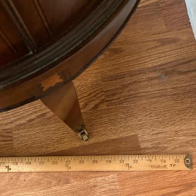 LOT 77: Wooden Side / End Tables - Dixie Side 2 Drawer with 2-Tiered Drum Style