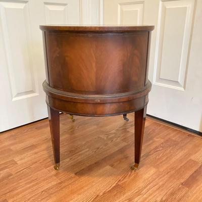 LOT 77: Wooden Side / End Tables - Dixie Side 2 Drawer with 2-Tiered Drum Style